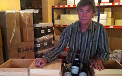 Willy Goorden in his cellar